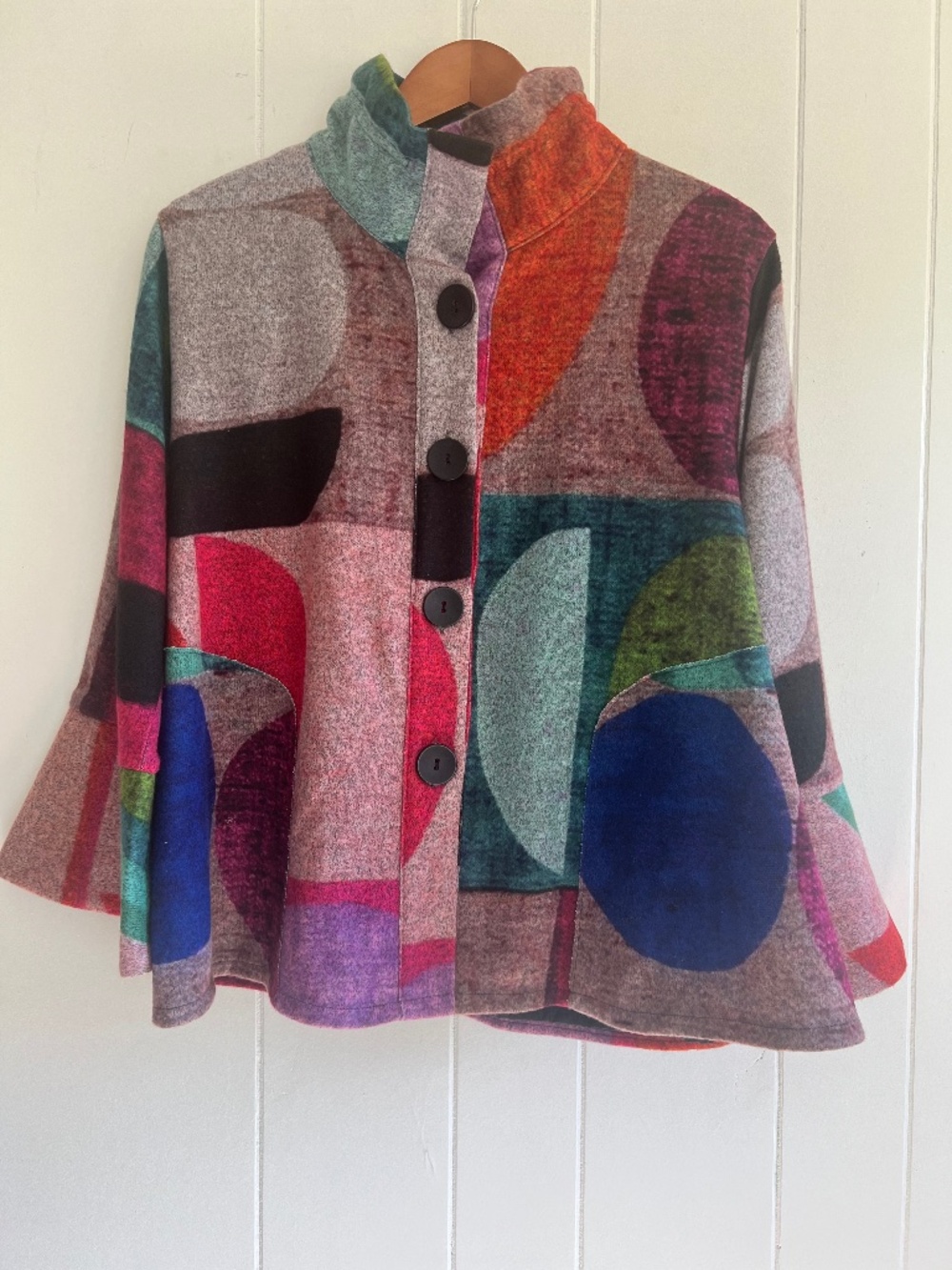 Damee Abstract Art Swing Jacket Women’s Size Medium
